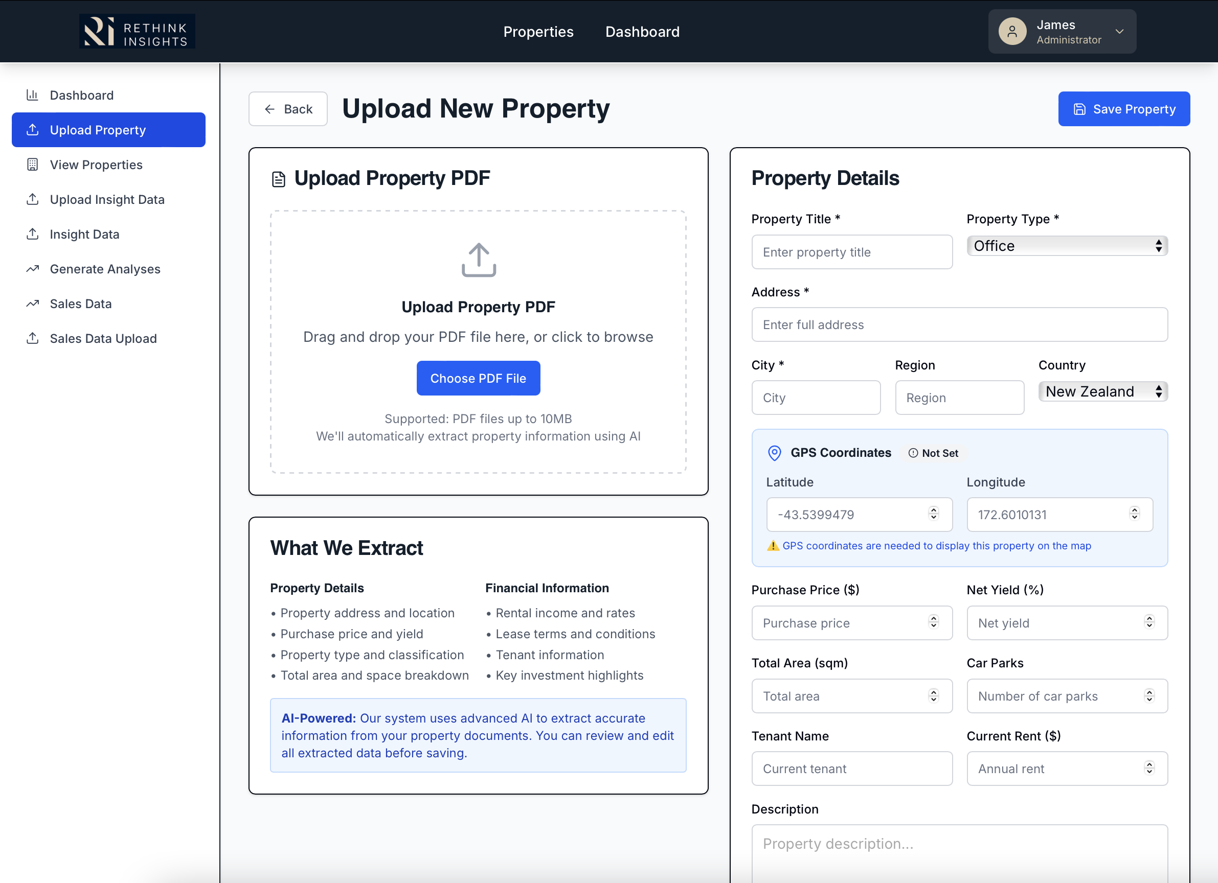 Upload Property